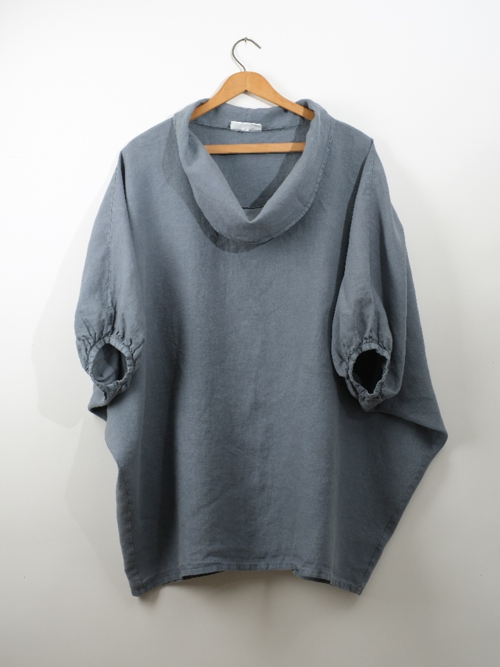 Bryn Walker Linen Tunic Cowl Neck Dolman Sleeves